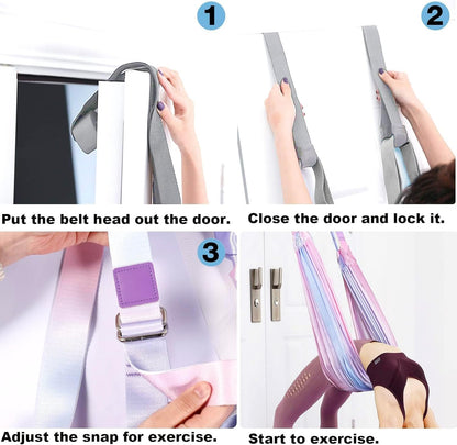 Aerial Yoga Rope for Door,Yoga Door Swing,Leg Stretcher Strap | Stretching Strap,Backbend Training Rope, Flexibility Trainer Stretching Equipment Assist Stretch for Gymnastics