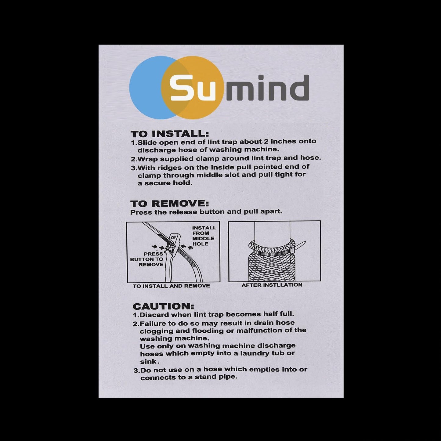 Sumind 30 Pack Nylon Lint Trap Washing Machine Fabric Mesh | Washer Lint Catcher, 30 Pack Cable Ties, Mesh Filters Debris Buildup, Secure Installation with Ties, Laundry Necessities