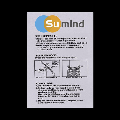 Sumind 30 Pack Nylon Lint Trap Washing Machine Fabric Mesh | Washer Lint Catcher, 30 Pack Cable Ties, Mesh Filters Debris Buildup, Secure Installation with Ties, Laundry Necessities