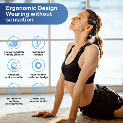 Earplugs Motorcycle.Ear Plugs for Sleeping Noise Cancelling 35dB Noise Reduction、Reusable Ear Plugs,Super Soft for Motorcycles Cycling、Sleeping、Work、Travel (Red Inner Circle)