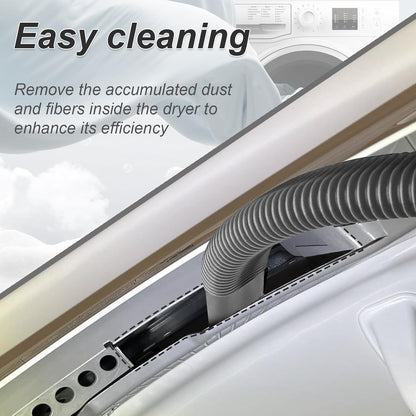 Upgraded Dryer Vent Cleaner Kit: Universal Vacuum Hose Attachment for Lint Removal Fits All Vacuums Cleaner Dryer Cleaning Tools for Clogged Ducts (Blue)