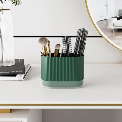 Large White Kids Toothbrush Holder for Bathroom with Drainage Tray 3 Slots | Cute Plastic Toddler Tooth Brush and Toothpaste Holder Organizer Caddy, White Bathroom Accessories Decor