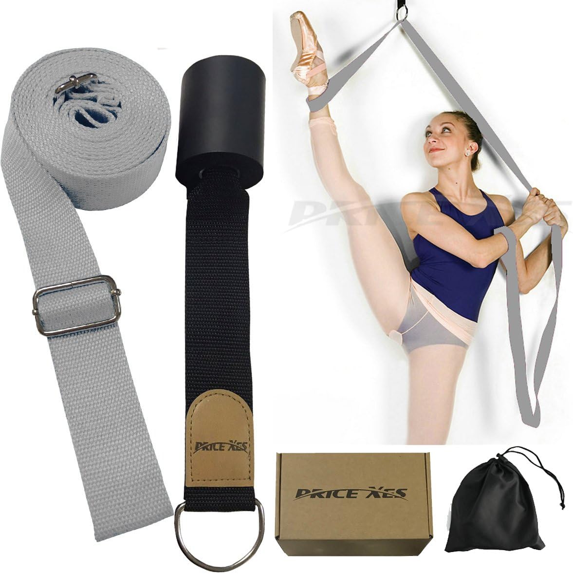 Leg Ballet Yoga Stretcher, Door Attachment Get More Flexible, Flexibility & Stretching Leg Straps - Great for Cheer Dance Gymnastics or Any Sport Trainer Premium Stretch Fitness Equipment