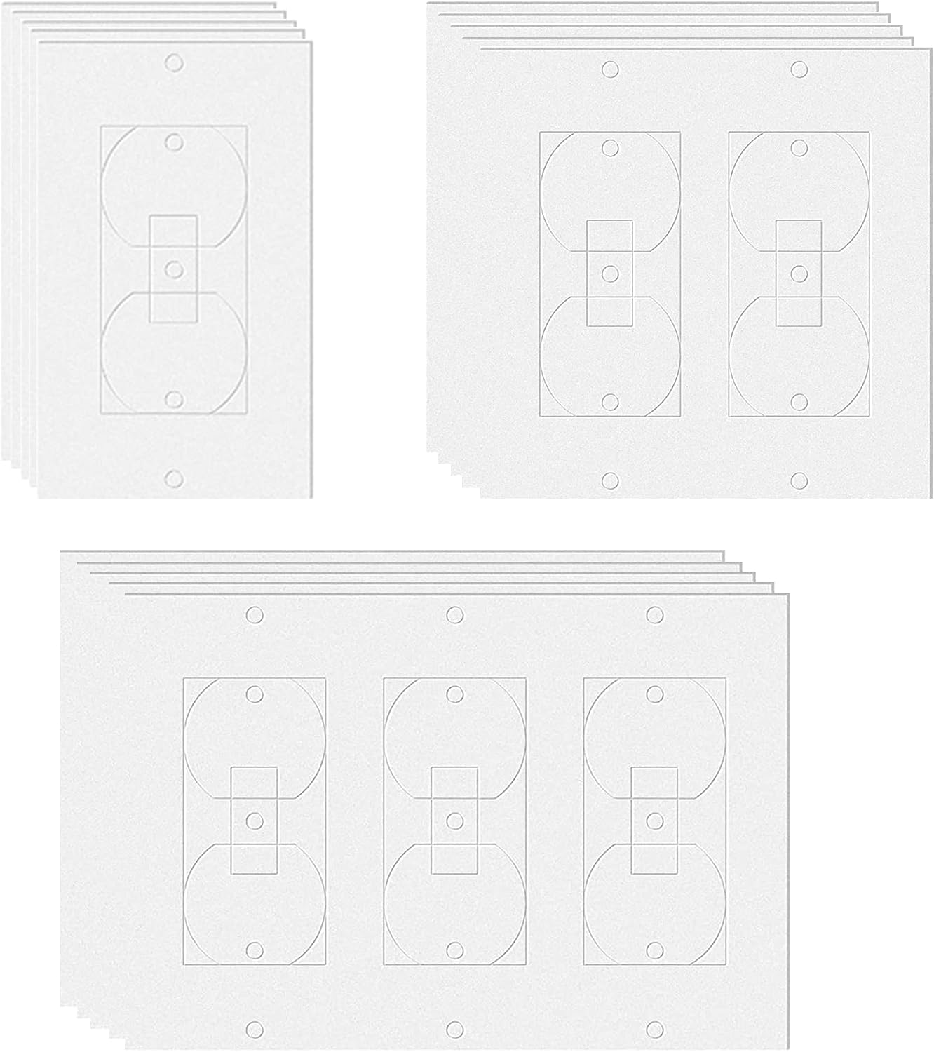 70Pcs Wall Plate Insulation Gasket Wall Gasket, Outlet Insulators and Draft Sealers Weatherproof Gasket Sealer Energy Saving for Electrical Outlet Plates Switch Covers