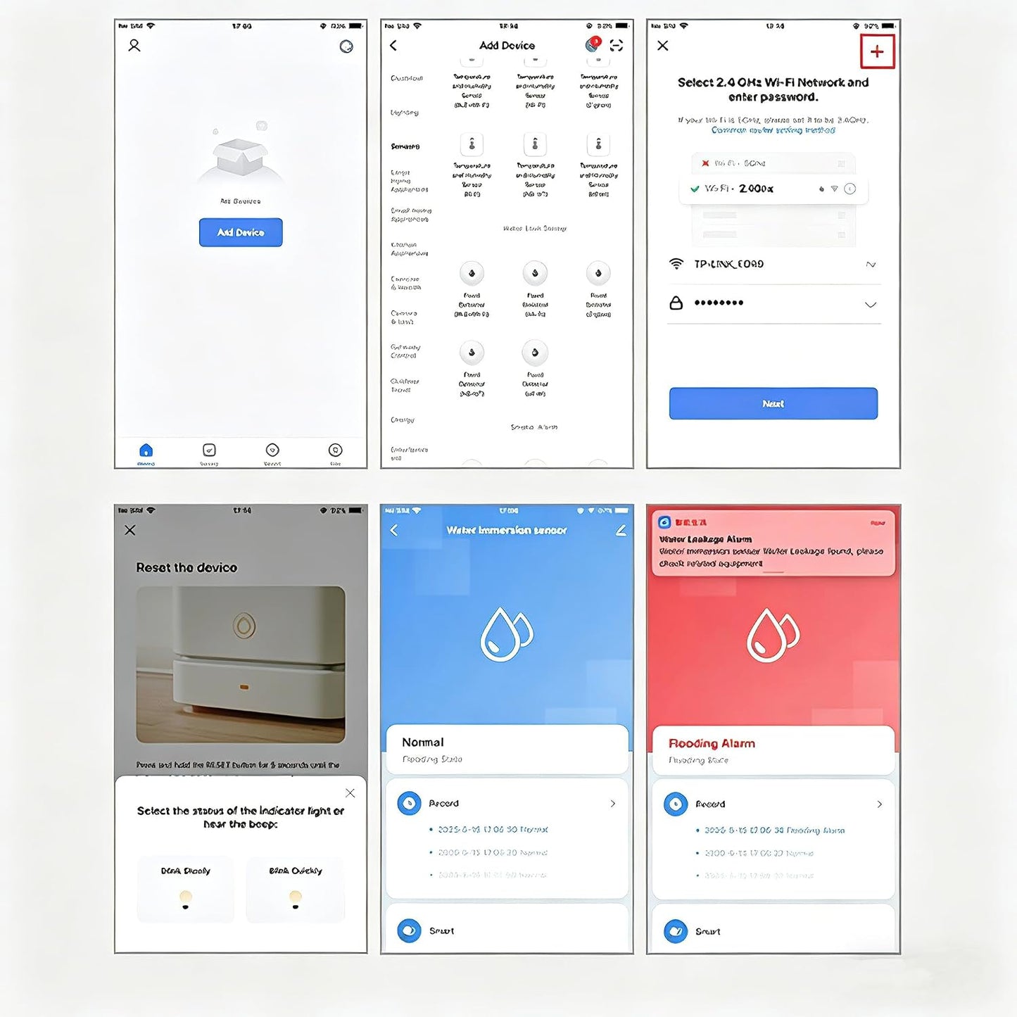 Wi-Fi Water Leak Detector, 100dB Adjustable Audio Alarm Sensor, Sensitive Leak & Drip Alert with Remote Email & APP Notification, for Home and Basement 2PCS