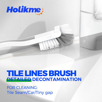 Holikme 7 Pack Cleaning Brush Scrub Brush Kitchen Brush for Floor,Green | Deep Cleaning Brush Set, Scrub Pads with Scraper Tip for Pool Walls, Bathroom, Grout, Floor, Bike, Tub, Shower