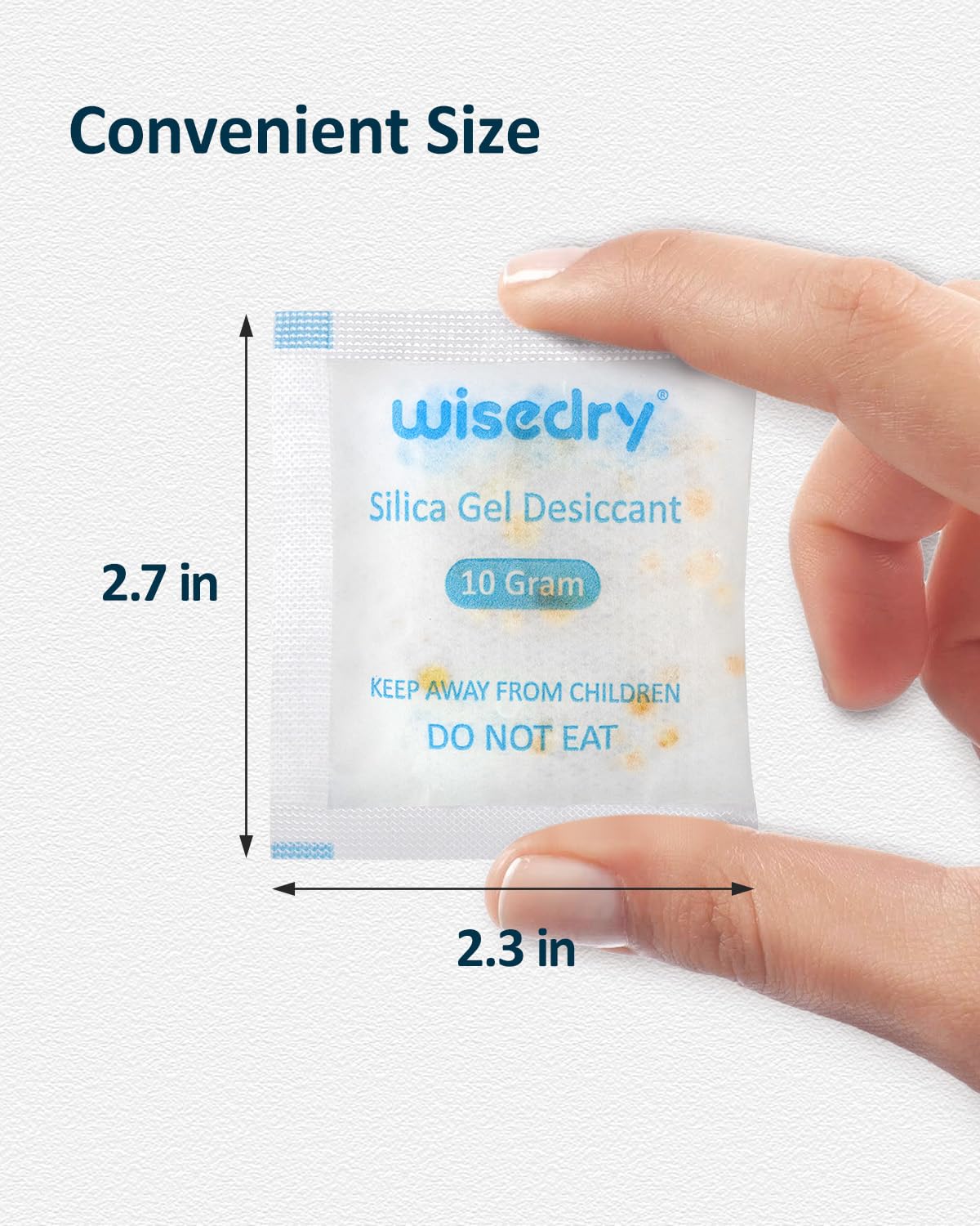 wisedry 2 x 500 Gram [2.2 lbs] Rechargeable Silica Gel Car Dehumidifier, Microwave Fast Reactivated Desiccant Packets Large for Gun Safe Closet Basement Garage Storage Moisture Absorber Bag Reusable