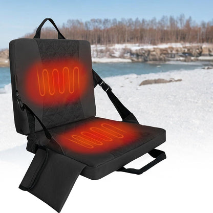 Heated Stadium Seats for Bleachers,Foldable Heated Seat Cushion,Portable Seat Pad,USB Powered Great for Outdoor Sports,Concerts,Camping (No Power Bank) (Grey)