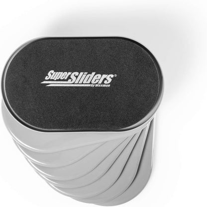 Super Sliders 5-3/4" x 9-1/2" XL Oval Reusable Furniture Sliders for Carpet, Anti-Slip Protective Furniture Moving Pads for Beds, Sofas, Dressers, Set of 4, Brown