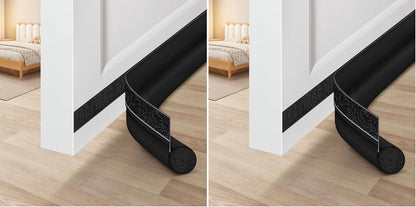 MAXTID Door Draft Stopper 36 Inch Black Adjustable Door Draft Blocker Front Door Draft Guard for Bottom of Doors Weather Stripping Door Seal Strip