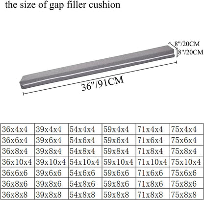 SAMTY Bed Gap Filler for headboard Space Gap Filler Bolster Stopper 54x6x4 | Full Bed, Closes Gaps Between Headboard And Mattress With Supportive Foam And Removable Washable Linen Cover