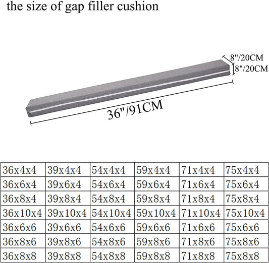 SAMTY Bed Gap Filler for headboard Space Gap Filler Bolster Stopper 54x6x4 | Full Bed, Closes Gaps Between Headboard And Mattress With Supportive Foam And Removable Washable Linen Cover