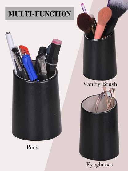 2 Pack Eyeglasses Holder PU Leather Glasses Stand Case Holder for Desks or Nightstands