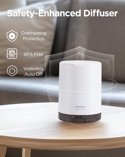 InnoGear 300ML Essential Oil Diffuser, Premium 5-in-1 Ultrasonic Aromatherapy Diffusers Mother's Gift Scent Humidifier Aroma Diffuser Vaporizer Auto-Off Timer for Room Office Home, Yellow, Medium