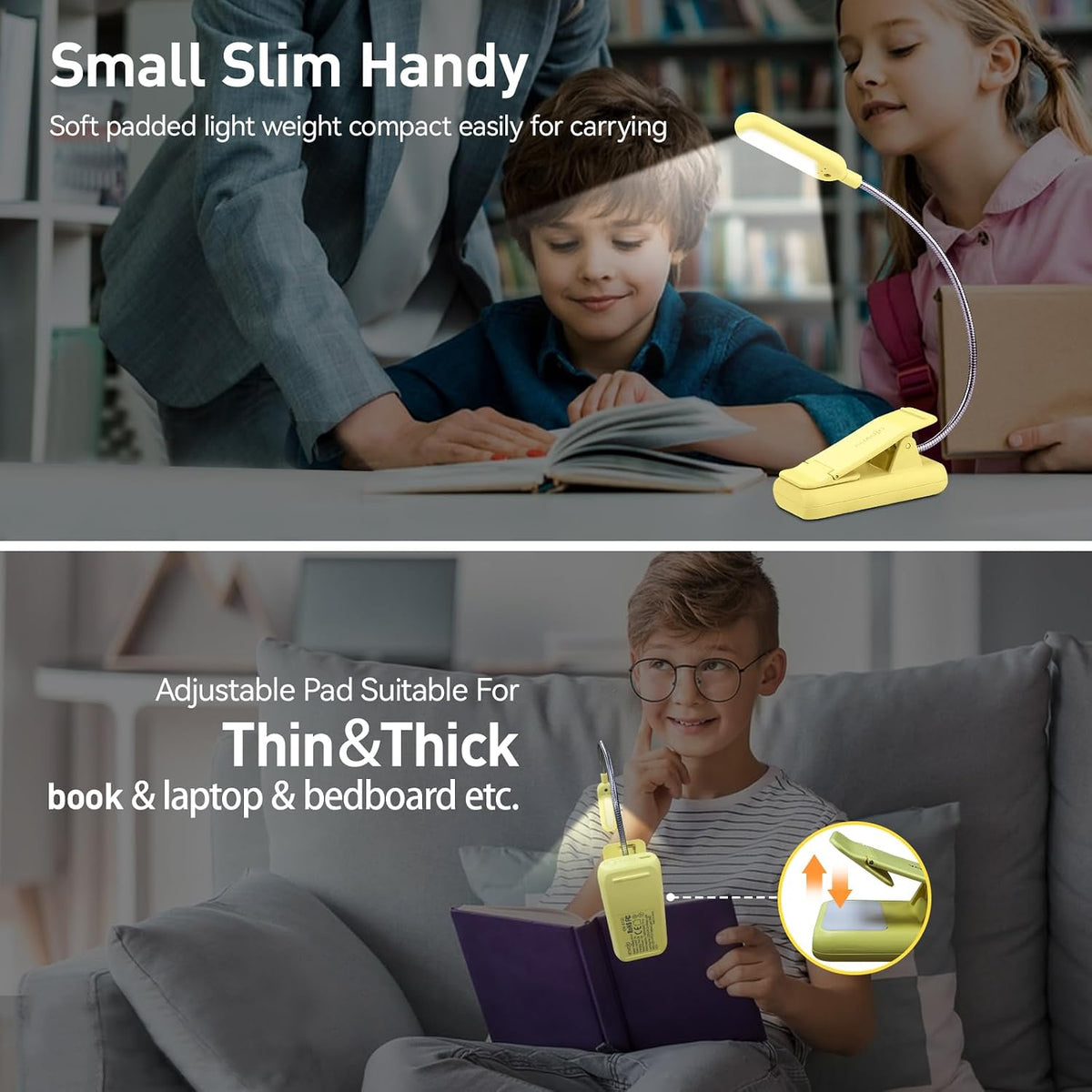 VAVOFO Rechargeable Reading Light, Clip on Book Light for Reading in Bed