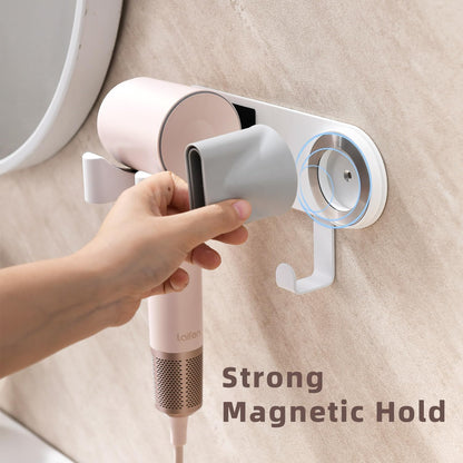 Hot Tools Organizer, Hair Tool Organizer Wall Mount Aluminum Alloy, Space-Saving Curling Iron Holder for Vanity & Bathroom with Stainless Steel Cups White CHOCHOYAH