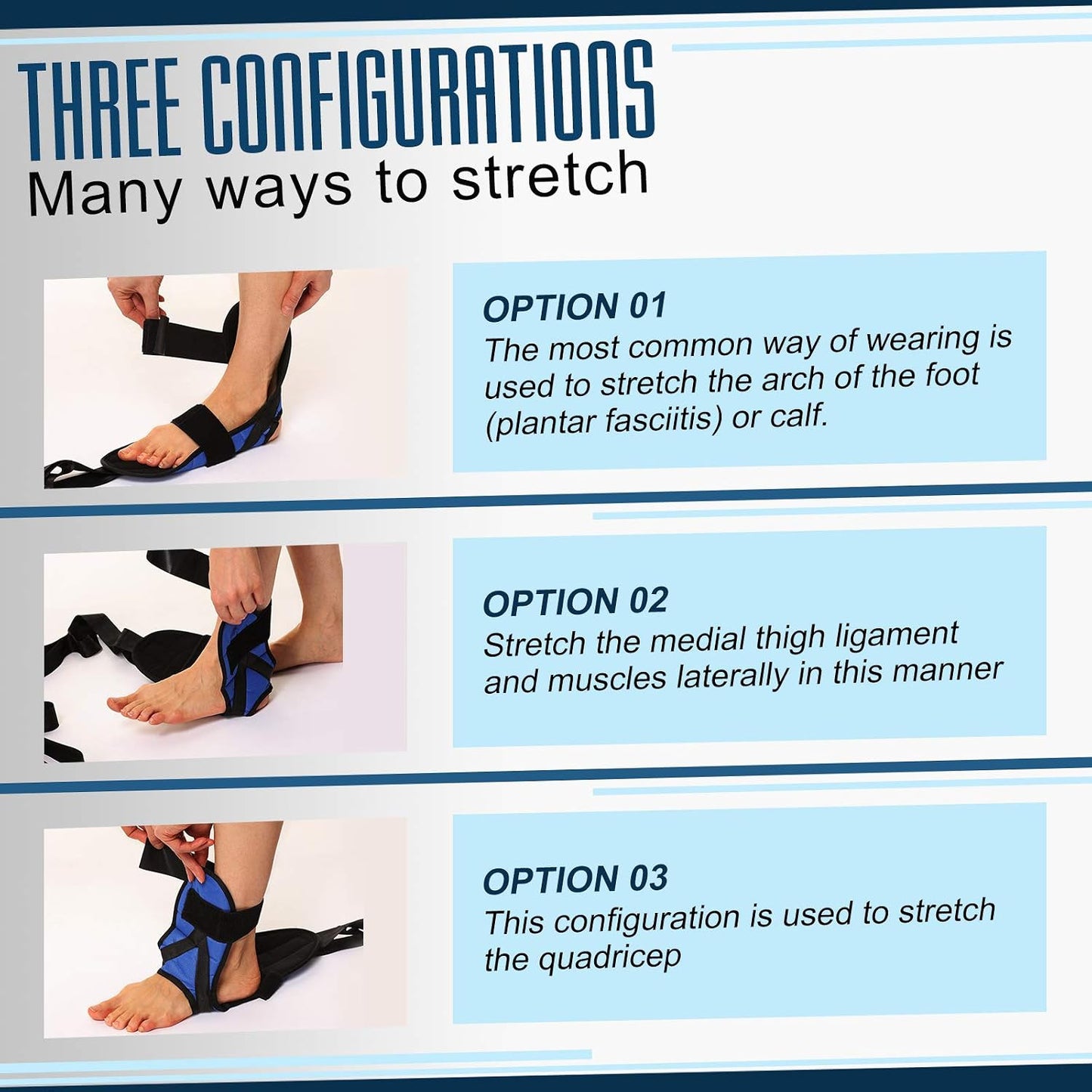 Foot Calf stretcher for Plantar Fasciitis, Achilles Tendonitis, Heel Spurs, Drop Foot. Yoga Stretching Strap for Leg, Thigh and Hamstring (Red)