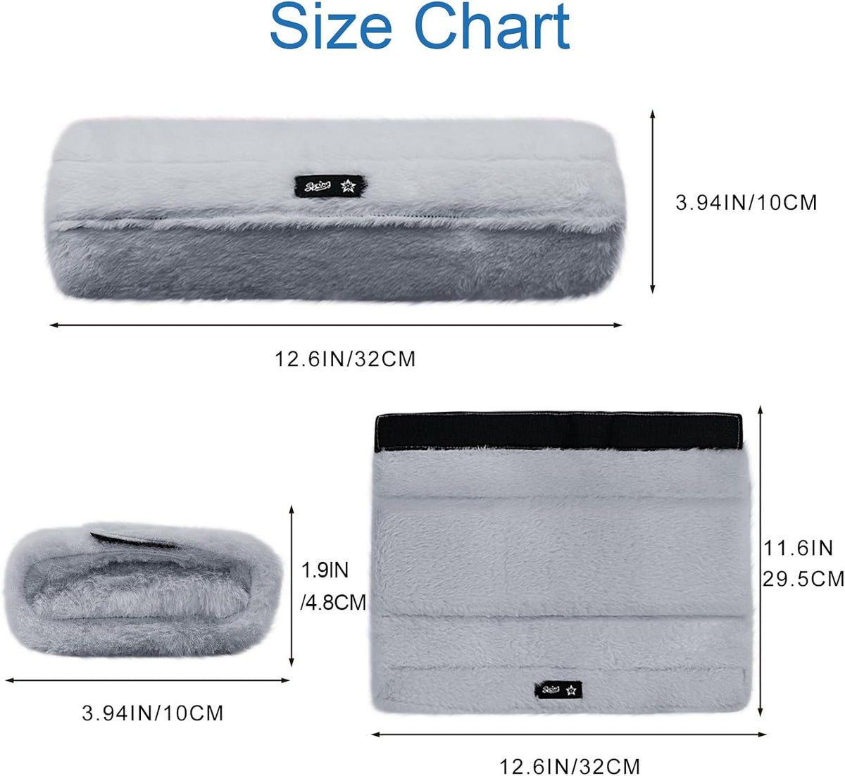 SPRING SEAON Wheelchair Armrest Pads Covers Fuzzy Desk Chair Arm Pads Soft