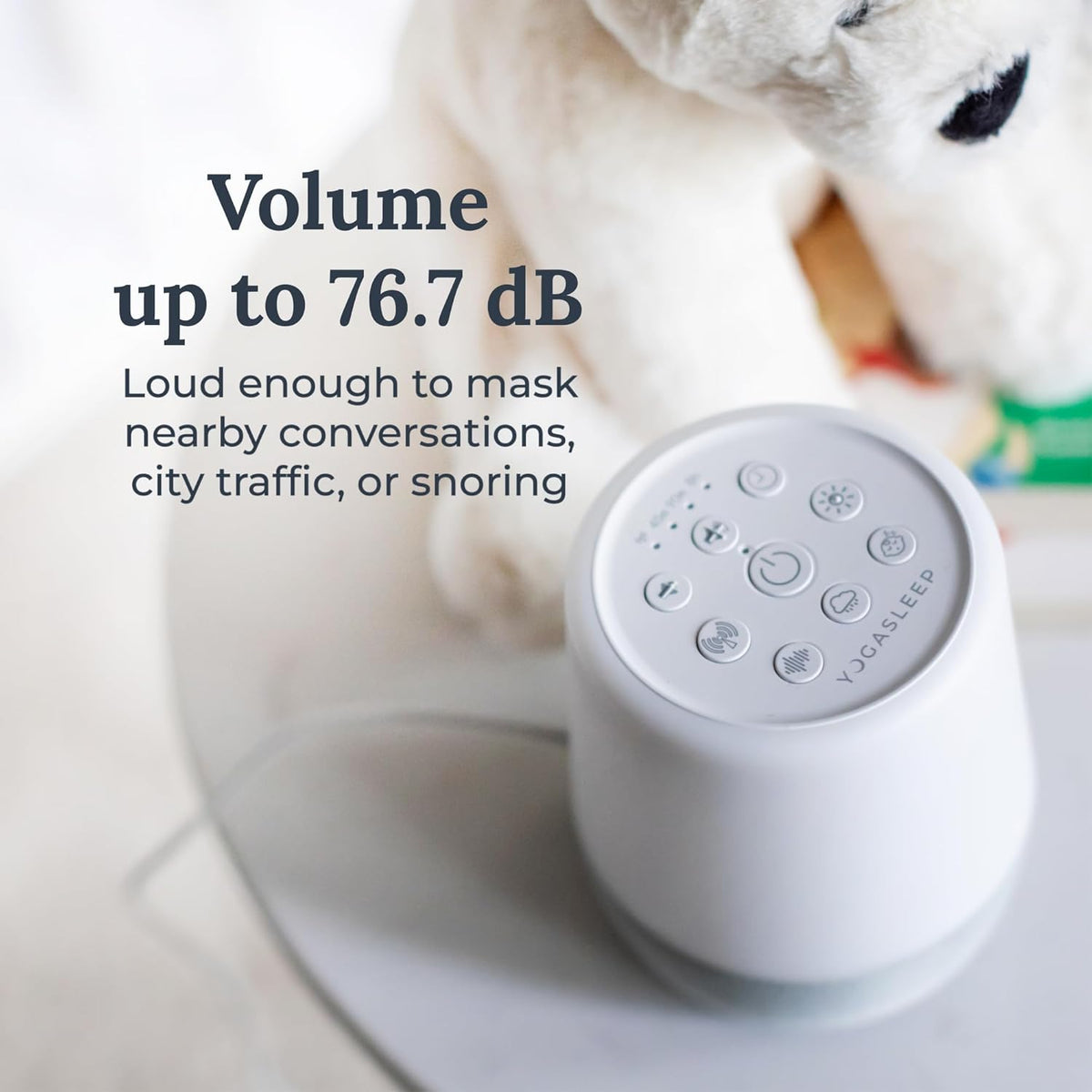 Yogasleep Nod White Noise Sound Machine, With Soft Night Light & Sleep Timer, 20 Sound Options Including Lullabies, Nature & Pink Noise, Sleep Aid For Baby & Adults, Noise Canceling For Office Privacy