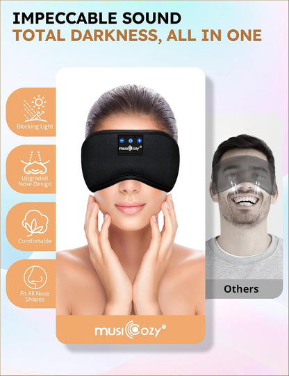 MUSICOZY Sleep Headphones Bluetooth 5.4 Sleep Mask with HD Sound
