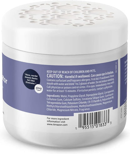 Amazon Basics Gel Odor Eliminator, Activated Charcoal, Fragrance Free, 17 Oz, 1-Pack