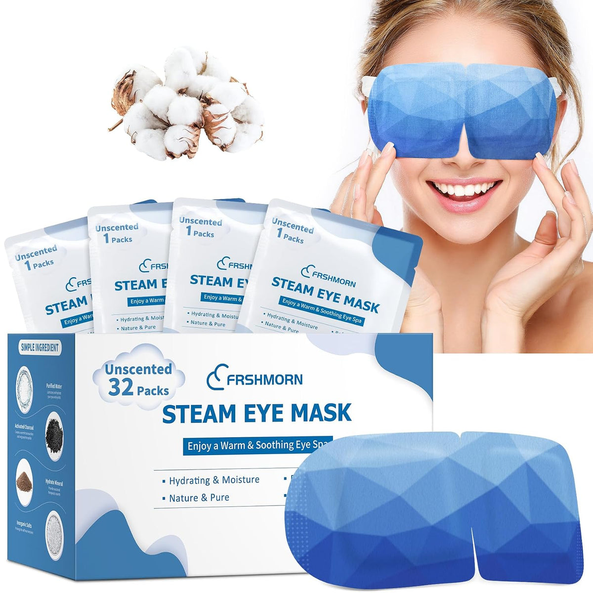 Steam Eye Mask Heated Eye Masks For Dry Eyes, Unscented