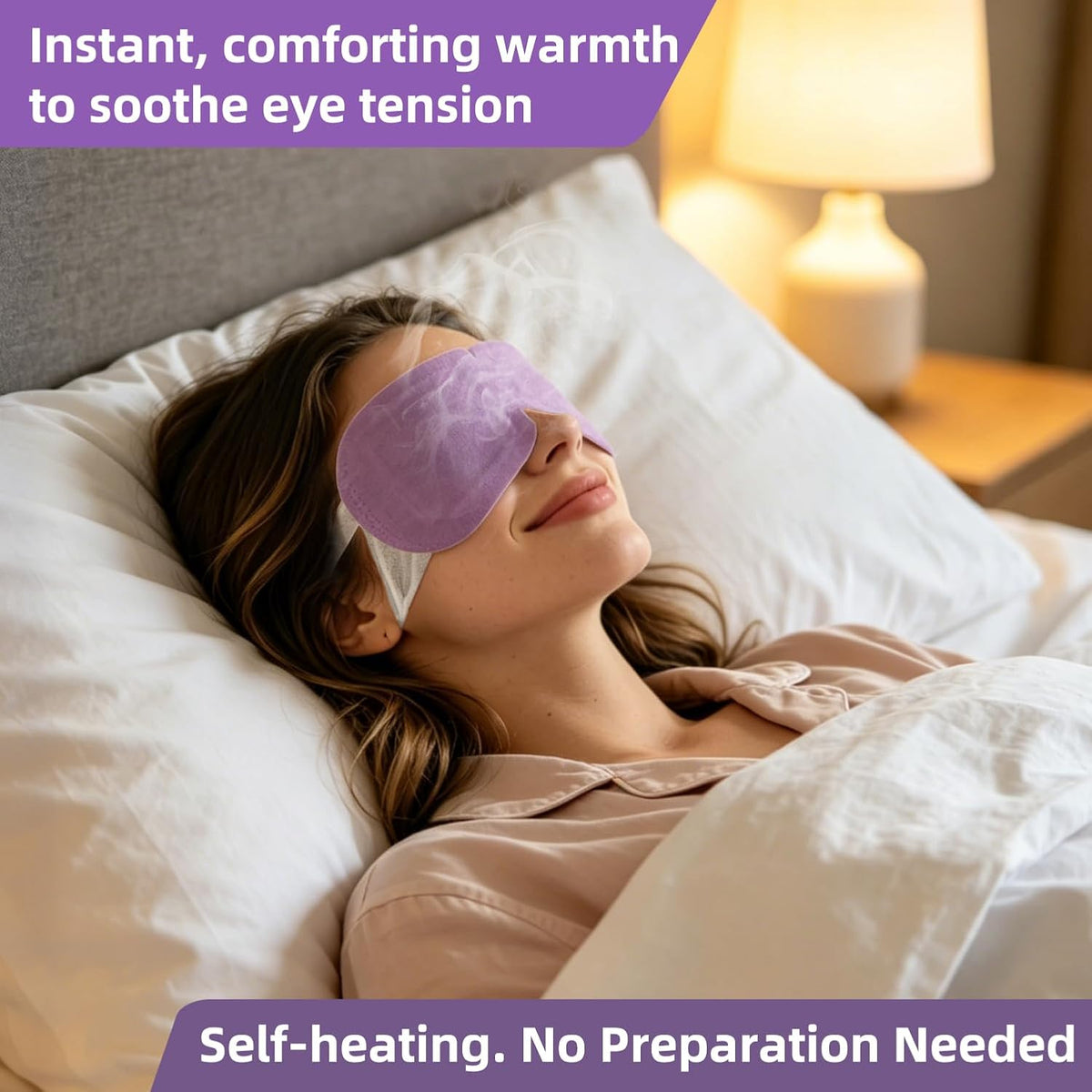 25 Pack Self Heating Warm Compress for Dry Eyes,Steam Eye Mask for Digital Eye Strain & Stye Treatment, Disposable Heated Eye Mask, Moist Heat No Microwave Needed, Sleep Travel Ready