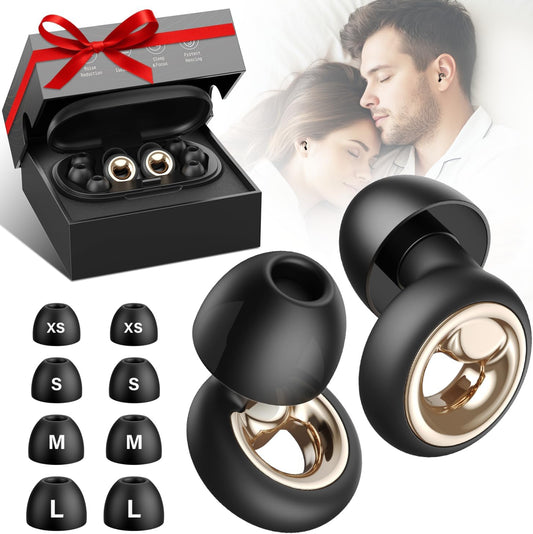 Ear Plugs for Sleeping Noise Cancelling, 60dB Silicone Ear Plugs for Noise Reduction, Reusable Sleeping Earplugs for Snoring, Concert & Shooting Ear Protection with 8 Eartips(Jet Gray)