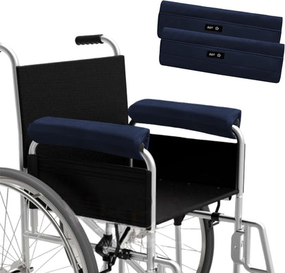 SPRING SEAON Wheelchair Armrest Covers, Soft Suede Memory Foam Pads, 1 Pair