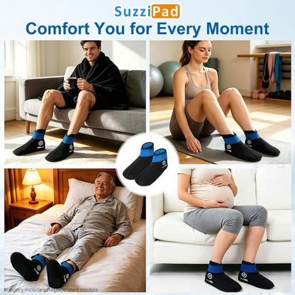 SuzziPad 45mins Long-Lasting Ankle Ice Pack for Plantar Fasciitis Relief, S