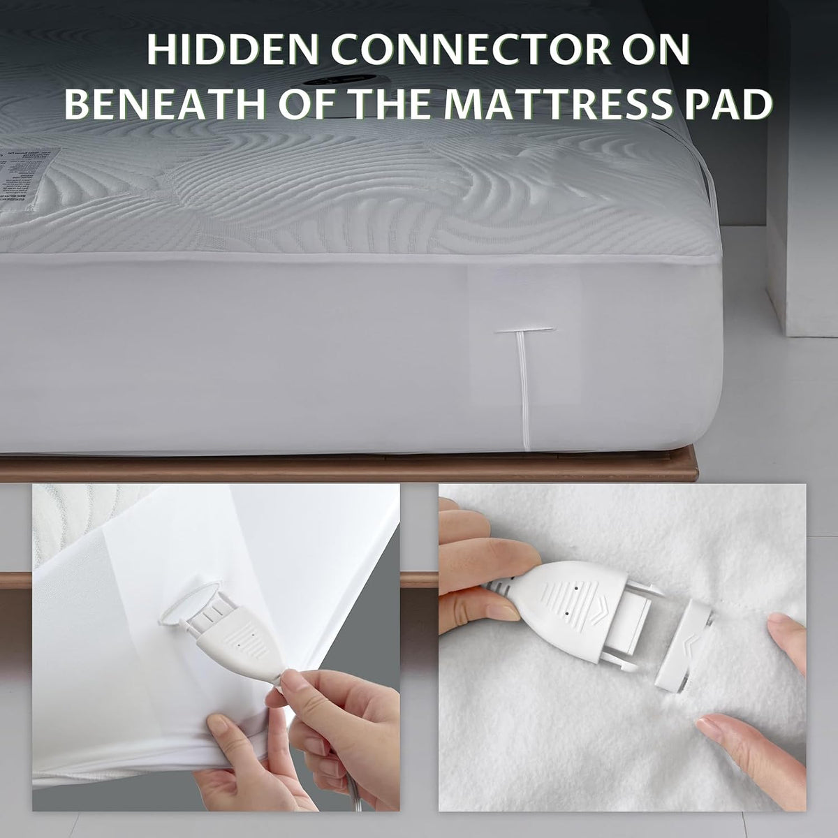 Heated Mattress Pad Foot Queen, 3D Air Fabric, Preheat & Memory for Winter