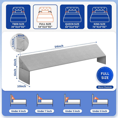 Krightlink Bed Wedge Pillow for Headboard Gap Filler Twin Size | Mattress Gap Filler(0-8") Bed Wedge Between for Your Headboards and Mattress Triangle Foam Bloster Pillow Wedge