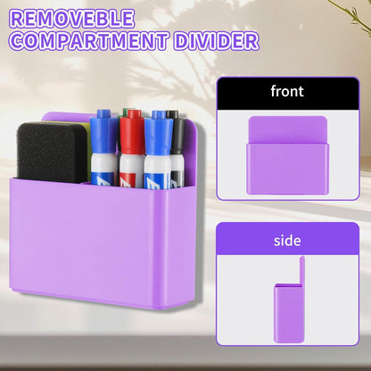 Camelmother 2Pcs Magnetic Dry Erase Marker Holder For Whiteboard Fridge | 2Slots Locker Accessories Teacher Classroom Must Haves Fridge magnets