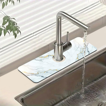 Faucet Mat for Kitchen Sink Absorbent Splash Guard Bathroom 23.5"X5.5"