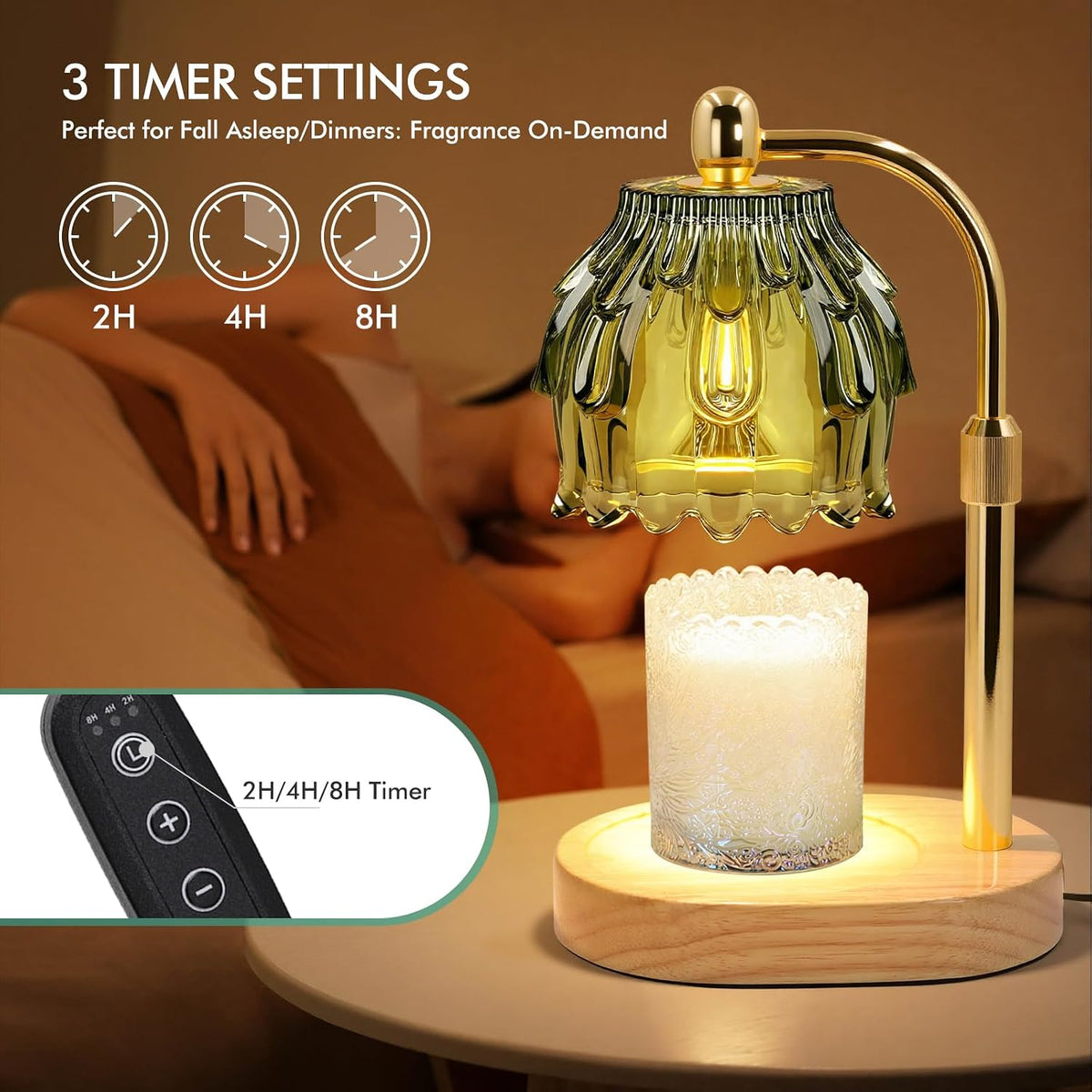 Candle Warmer Lamp with Timer,Birthday Gifts for Women