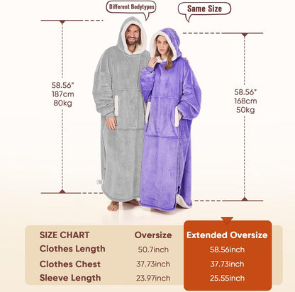 yescool Wearable Blanket Hoodie as Christmas Birthday Gifts for Women Mom - Colors B