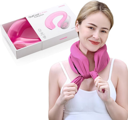 samply Reusable Ice Packs for Neck, Neck Ice Pack Wrap, Dove Gray | Wearable design cools the neck and shoulders in hot weather. Reusable gel pack is ideal for commuting, work and outdoor use.