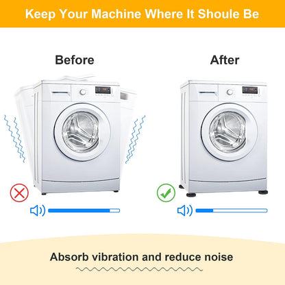 MyLifeUNIT EVA Shock Absorbing Washer Pads, Anti-Vibration Washer Mat Protector for Washing Machine Dryer Treadmill (8 Pack)