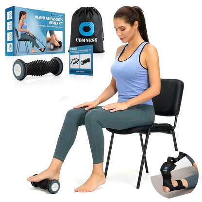 Foot Roller Massage and Calf Stretcher