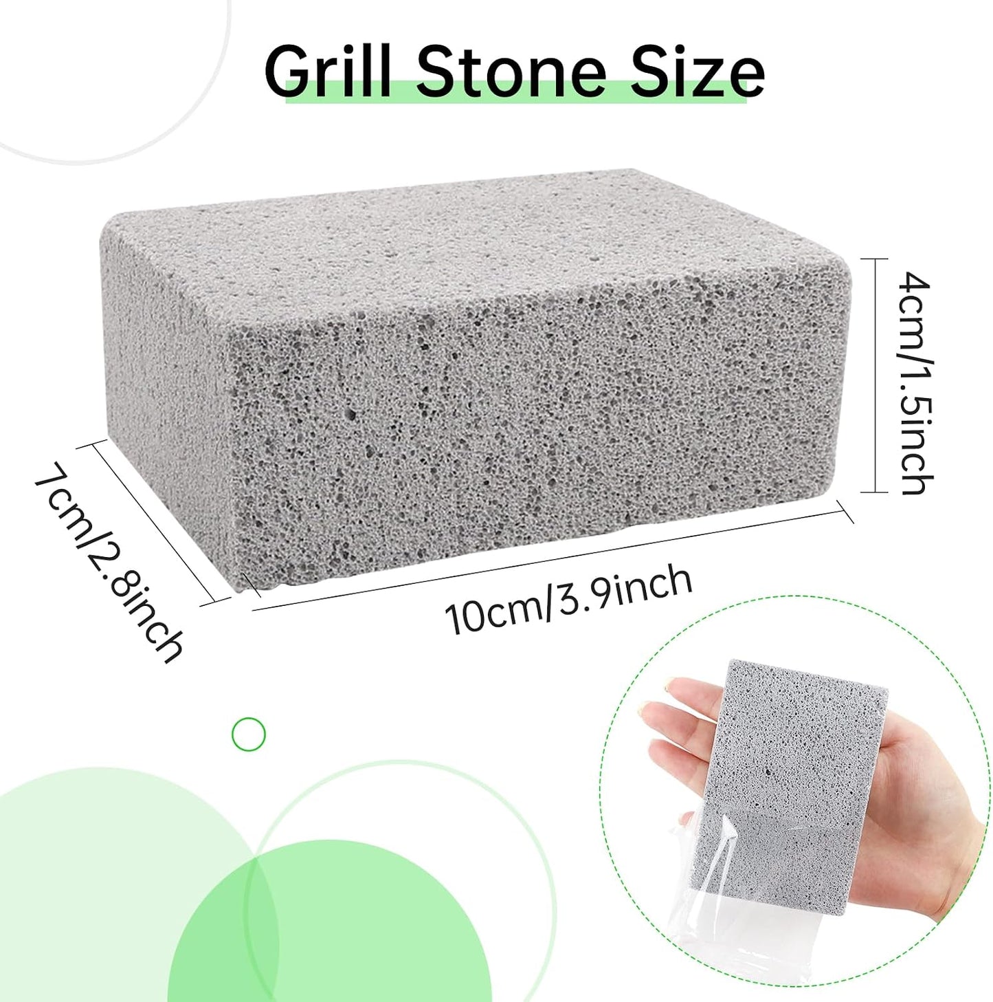 8 Pack Grill Brick Griddle Stone Pumice Cleaning Block | Commercial grade cleaner for oven, stove, BBQ grill, cookers, frying pans, racks and flat tops
