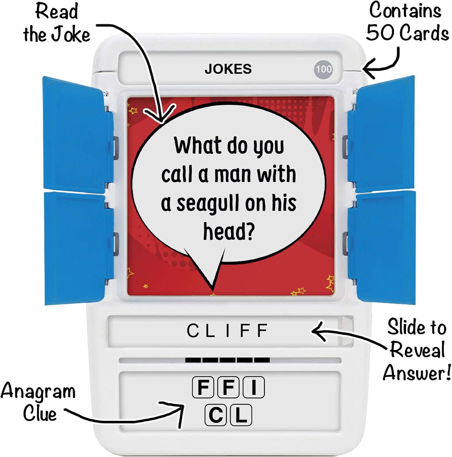 Logos Travel Game - Guess 100 Logos | Flash Cards with Slide Reveal Case | Card Game, Gift, Stocking Stuffer | Hours of Fun for Kids and Adults | Ages 6+
