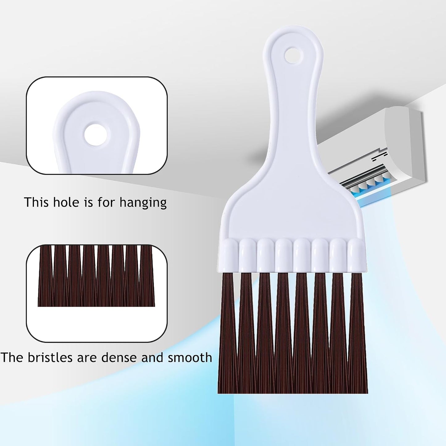 2Pcs Air Conditioner Fin Comb Cleaner kit AC Coil Cleaning Brush Condenser Fin Straightener AC Evaporator Comb Radiator Repair Clean Tool