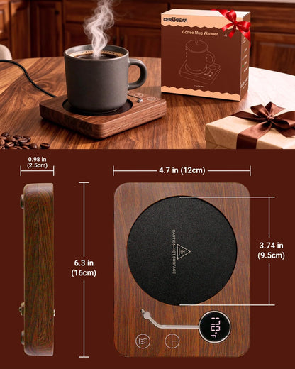 Coffee Mug Warmer, CEROBEAR Mug Warmer for Desk 3 Temperature Control 130℉/150℉/170℉, Cup Warmer with Auto Shut Off for Coffee Milk Tea Beverage-Black