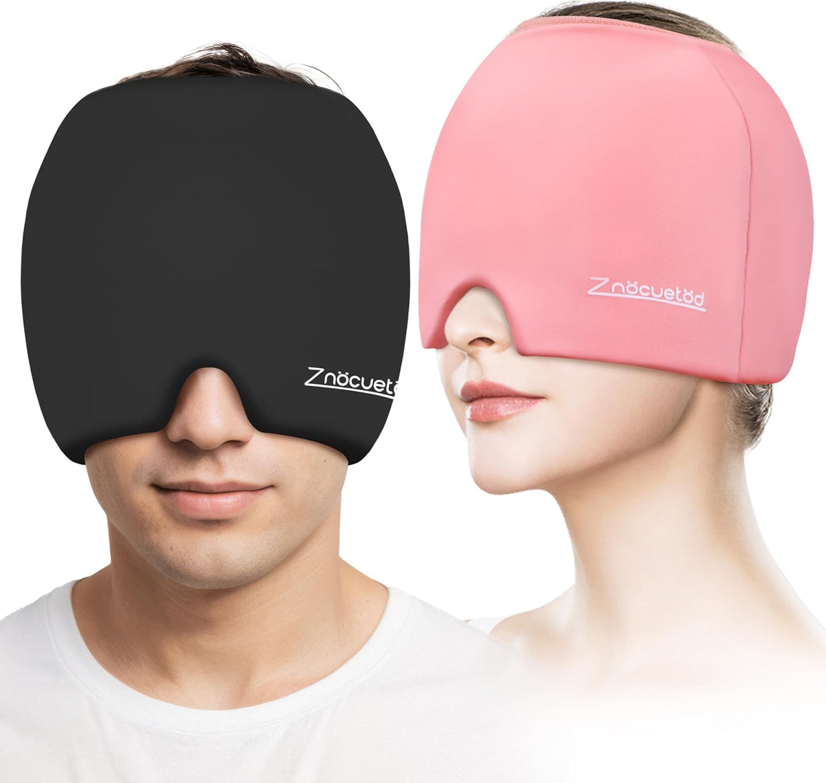 ZNÖCUETÖD Migraine Headache Relief Cap Hat Full Head ice Pack Wrap Cold Cap