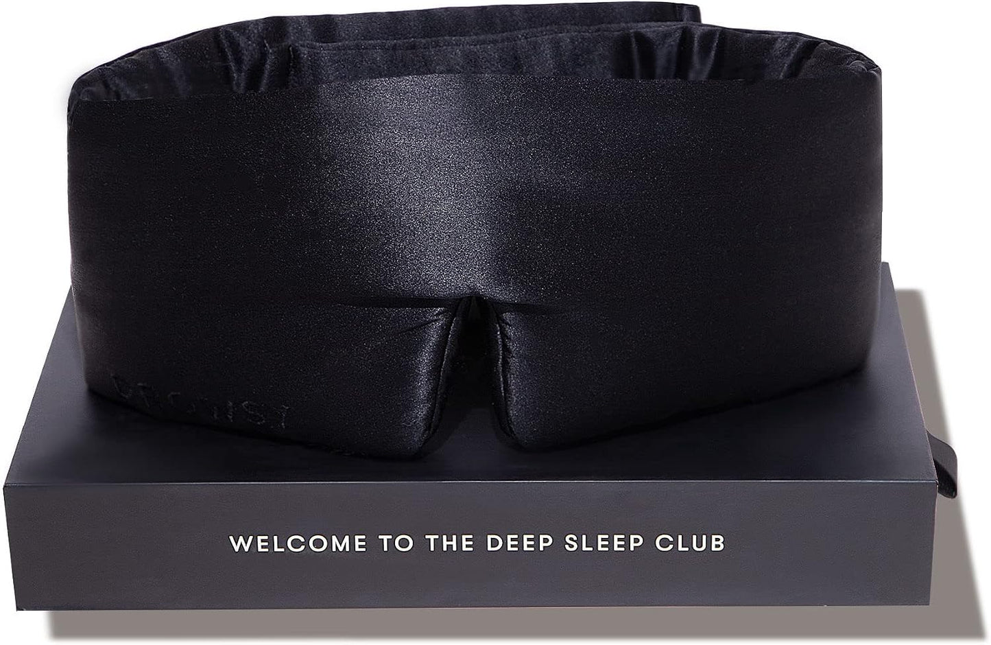 DROWSY Silk Sleep Mask - Face-Hugging, Padded Cocoon for Luxury Sleep in Total Darkness - 100% Pure Mulberry Silk, Skin-Hydrating & Adjustable (Midnight Blue)