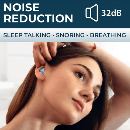 PQ Silicone Gel Ear Plugs for Sleeping and Swimming - 50 Noise Cancelling Earplugs, Ear Protection with Sound Blocking Level 32Db, Soft Wax Pillows (50 Pillows), Color: White