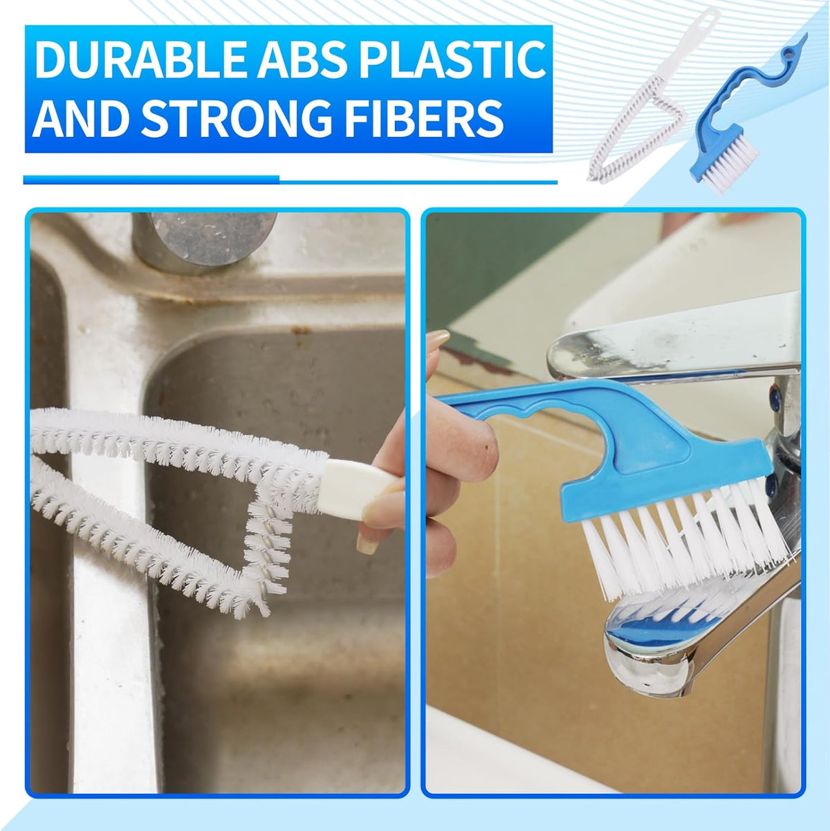 Window Track Cleaner, 13-Piece Sill and Crevice Cleaning Brush Kit