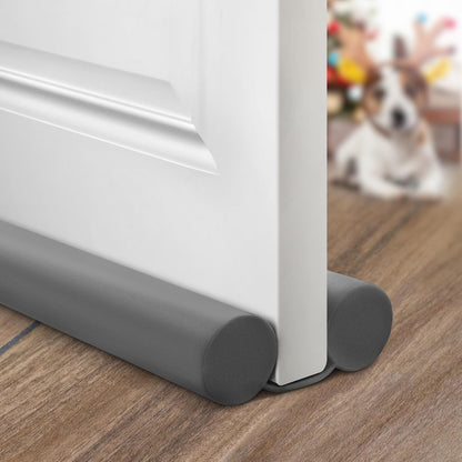 Holikme Door Draft Stopper Weather Stripping Adjustable Door Sweeps, Black | Draft Stopper for Bottom of Door Gap Filler, Windproof Seal, Easy Install, Block Noise, Cold Air, Light, Dust & Drafts