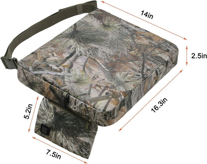 MDSTOP Heated Hunting Seat Cushion, Waterproof Seat Pads for Tree Stand & Ladder Stand, for Hunting, Ice Fishing,Hiking, Camping(Battery not Included)