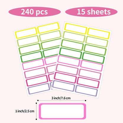 Removable Freezer Labels Stickers, 1 x 3 Inch Blank Removable Freezer Labels Food Storage Stickers, Date Label Waterproof Oil Resistant Easy Clean No Residue- 250 Sheets